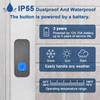 SURFOU Wireless Doorbell with 1 receiver 2 Buttons,IP55 Waterproof Doorbell,1300
