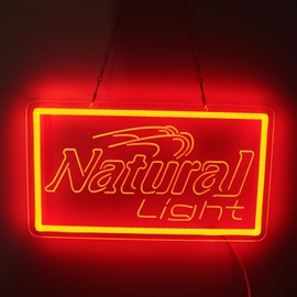 KODGGHK Natural Neon Beer Signs for Wall Decor, Dimmable Neon Light for Business, USB Power LED Neon Sign for Home Bar Man Cave Garage, LED Neon Sign Wall Art Neon Light for Beer Pub