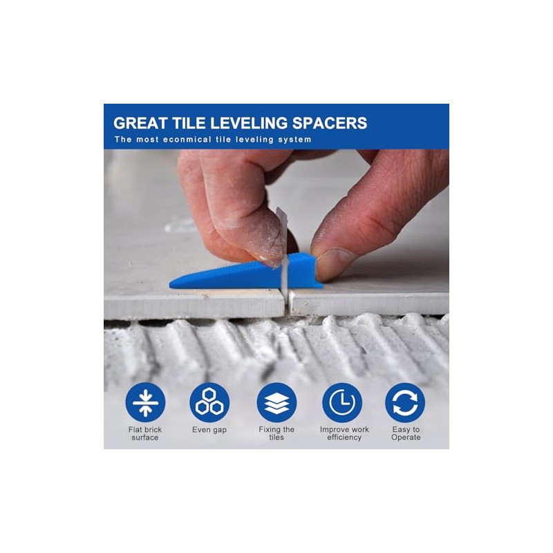 Tile Leveling System 1/16" Spacers Tile Leveler clips 2000pcs DIY