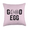 Good Egg Funny Easter Throw Pillow, 18x18, Multicolor