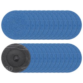 sourcing map 25pcs Quick Change Sanding Discs 2" 60 Grit R-Type Roll Lock Aluminum Oxide Conditioning Disc Sandpaper for Die Grinder Grinding Fast Cutting, Dark Blue
