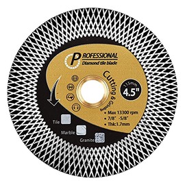 PANFREET 4.5" Super Porcelain Blade Tile Cutting Blade for Granite Marble Tile Cutting and Grinding