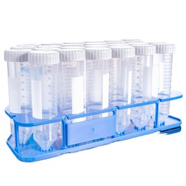 A-GEN 50mL Centrifuge Tubes with 5-Color Screw Caps [2Recycle Racks*25Tubes], USP VI Grade PP, Max RCF 12,000xg, E-Beam Sterile, DNase/RNase Free,Non-Pyrogenic, Autoclavable [50PCS, 50mL Racked]