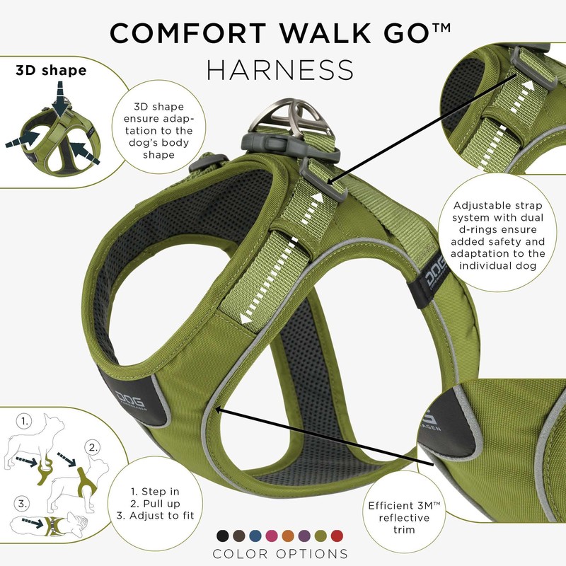 DOG Copenhagen Comfort Walk Go Harness, Hunting Green, Size M