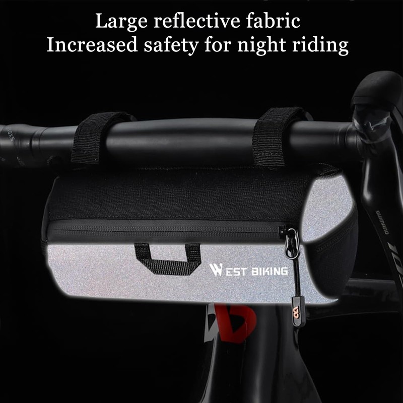 Ayicheyl Bicycle Handlebar Bag, Handlebar Bag with Shoulder Strap, Handlebar