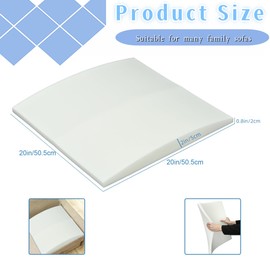 awagas 2PCS 50 x 50cm Sofa Cushion Support for Sagging Seat, 45D High-Density Sofa Repair Foam, Curve Furniture Seat Under Cushion Sag Repair for Loveseat Chair