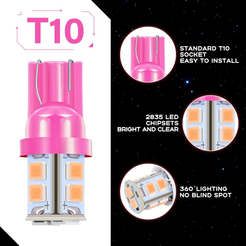 Tallew 24 Pieces Dome Light LED Car Bulb Kit Set