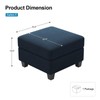 Belffin Modular Sofa Storage Ottoman Module for Velvet Piping Modular