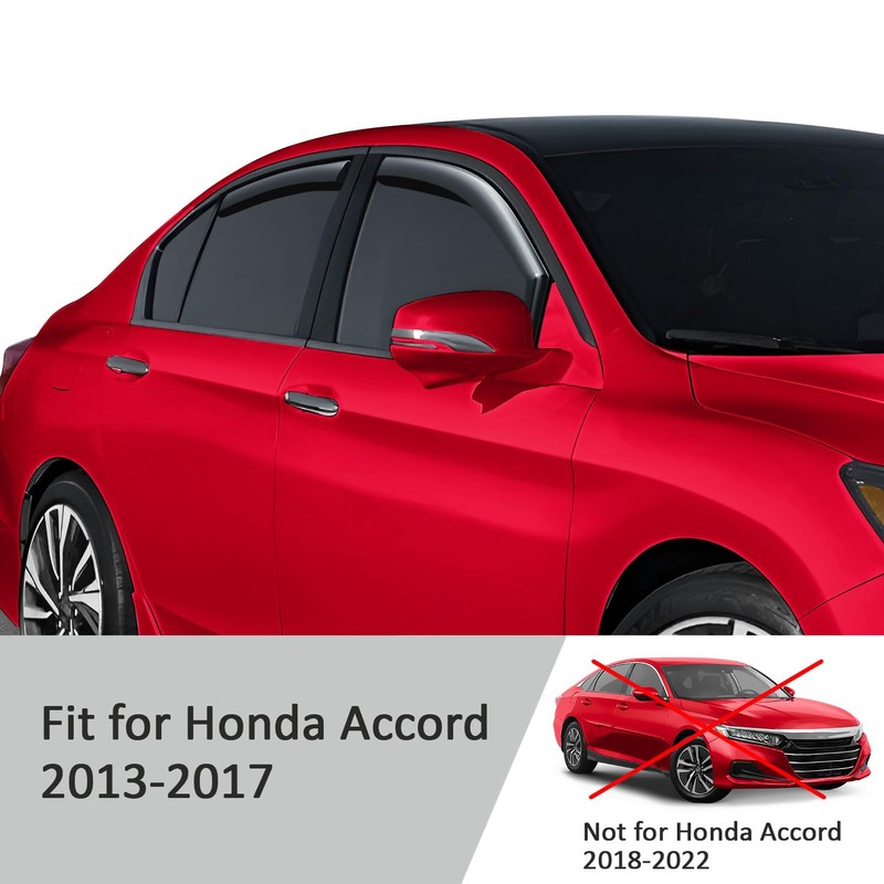Voron Glass in-Channel Extra Durable Rain Guards for Honda Accord