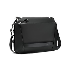 FANDARE Shoulder Bag Men's Work Bag Expandable Messenger Bag Shoulder Bag Men's Bag Messenger Bag for Hanging Travel School College Work Outdoor School Bag Waterproof TPU, black, Fashionable
