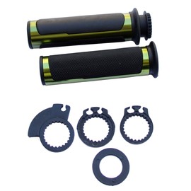 MotorToGo Green CNC Aluminum 7/8" 22mm Handlebar Grips with Throttle Tubes for 1998 Suzuki Katana 600 GSX600F