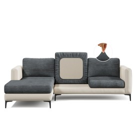 Nolan Interior Miracle Sofa Cover - Small, Sesame - Plush Back Cushion Cover with Ultra-Soft, Stretchy, Thick Fabric - Pet Proof, Stain Safe, Easy Fit, Easy Wash