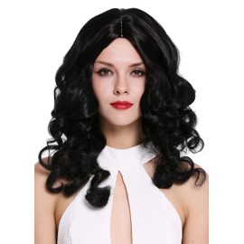 WIG ME UP - 6069-1B Women's Wig Long Middle Parting Elegant Spiral Curls Curls Black
