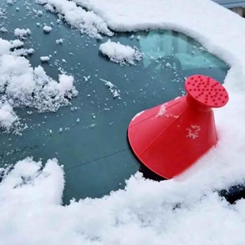 TATAPO 4 Pack Magical Ice Scrapers for Car Windshield, Round