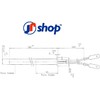 Jpshop Pellet Stove Spark Plug 350W Length 180mm/182mm Diameter 12.5mm