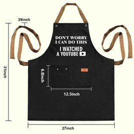 Birthday Gifts for Men, Gifts for Husband from Wife, Gifts for Boyfriend Dad, Grilling Aprons with Adjustable Neck Strap, Chef Cooking Apron Gifts for Father's Day, Gifts for Women Mom, Christmas