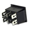 RuiLing 5pcs KCD4 Square Rocker Switch 6Pin ON-Off-ON 3-Position Black