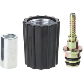 1Set High Pressure Washer Hose Insert Fittings Car Washer Water Cleaning Hose Pipe Fitting TwistConnector Quick Fixing Pressure Washer Parts and Accessories, Black