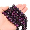 4pcs Natural Stone Tiger Eye Round Beads Bracelet Tiger Eye