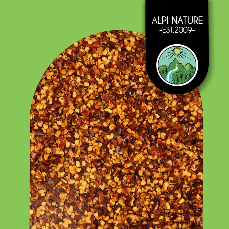 Chili flakes (500g, 1.1lb), crushed chili peppers 100% natural and