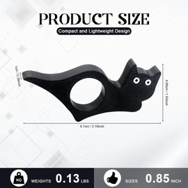 Black Cat Thumb Book Holder - Lightweight Plastic Reading Accessory for Book Lovers, One-Handed Page Holder, Gifts for Readers and Bookworms