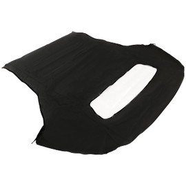 KUAFU Convertible Soft Top Replacement Compatible with 2005-2014 Ford Mustang, Soft Roof with Clear Plastic Window, Premium Grade Black Sailcloth Vinyl