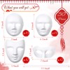 Glimin 50 Pcs Paper Mache Mask Paintable Mask White Craft