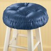 Collections Etc Foam-Padded Thick Waterproof Barstool Seat Cover Cushion with