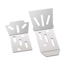 Stainless Steel Front & Rear Skid Plate Bottom Chassis Armor Cover Upgrade Parts for 1/18 Arrma Granite Grom Typhon Grom Mega 380