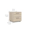 Tvilum 2 Drawer Nightstand, Oak Structure