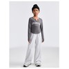 SweatyRocks Girl's Elastic Waist Wide Leg Sweatpants Letter Patched Workout