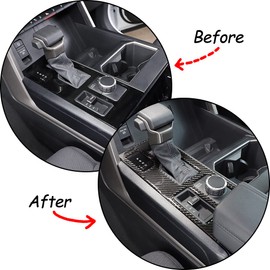TOYCIDFG Center Console Gear Shift Panel Cover Trim for Toyota Tundra 2022 2023 2024 Pickup Truck, Soft Carbon Fiber Car Decoration Accessories (Center Console Gear Shift Sticker)