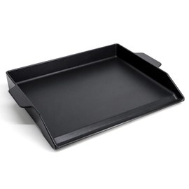 Criditpid Universal Large Cast Iron Cooking Griddle with Extra High Sidewalls for Gas Grills, Charcoal, 20 Inch Blackstone Griddle Pan Griddle Flat Top Grill Plate for 4 Burner Range Oven, 23" x 16"