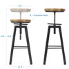 VILAVITA 2-Set Bar Stools, 24.8 Inch to 30.8 Inch Adjustable