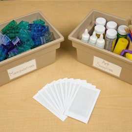 Really Good Stuff Self Adhesive Vinyl Label Pockets- 4.5" x 2.5" - Set of 12