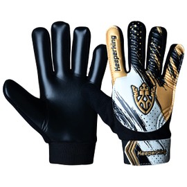 Keeperking Clawxen Goalkeeper Gloves, Boys and Girls, Junior Football Gloves, Football Player Gloves for Boys Goalkeeper Gloves (7, C3-Golden)