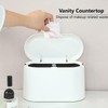 SUBEKYU Mini Trash Can with Lid,Small Desk Trash Can,Countertop Mini