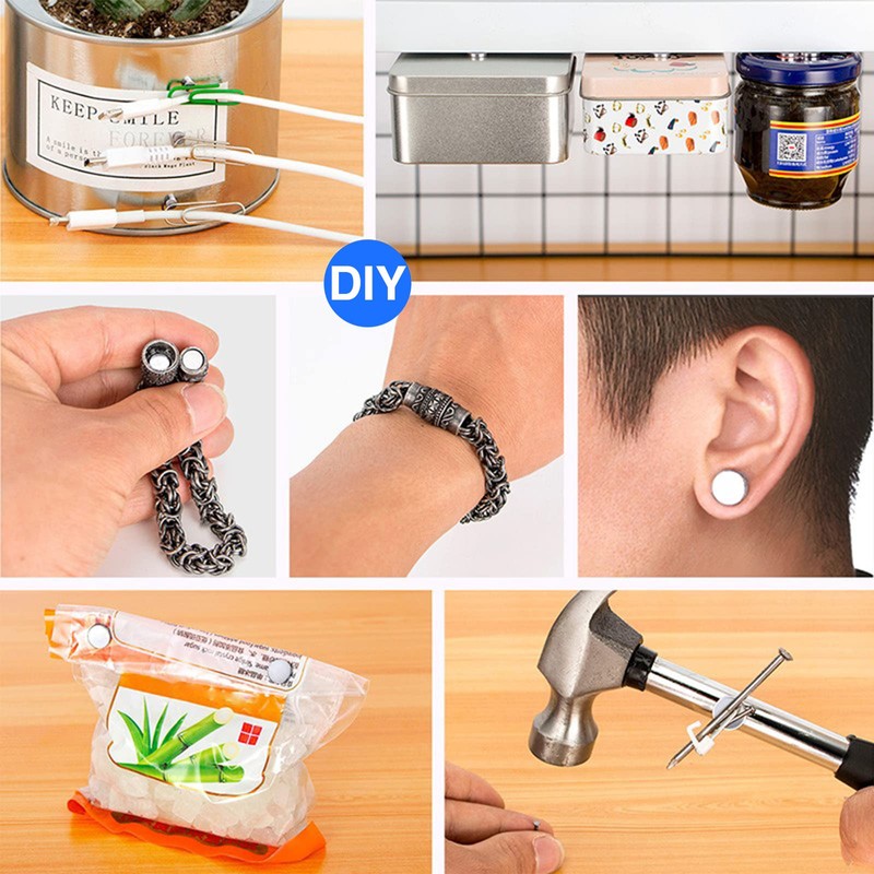 DIYMAG Small Rare Earth Magnets, 40 Pack, 5 Sizes -