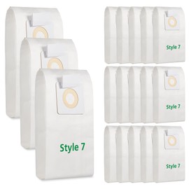 18 Pack Style 7 Vacuum Bags Compatible with Bissell Upright Vacuums: PowerForce 1739 3522 3525 71Y7, PowerGlide 3545, Plus 3350 3550 3553, Lift-Off 3554, Powertrak 6592 Series Vacuum, Part#32120