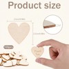 100 Pcs 1" Wooden Hearts for Crafts, DIY Ornaments, Hanging