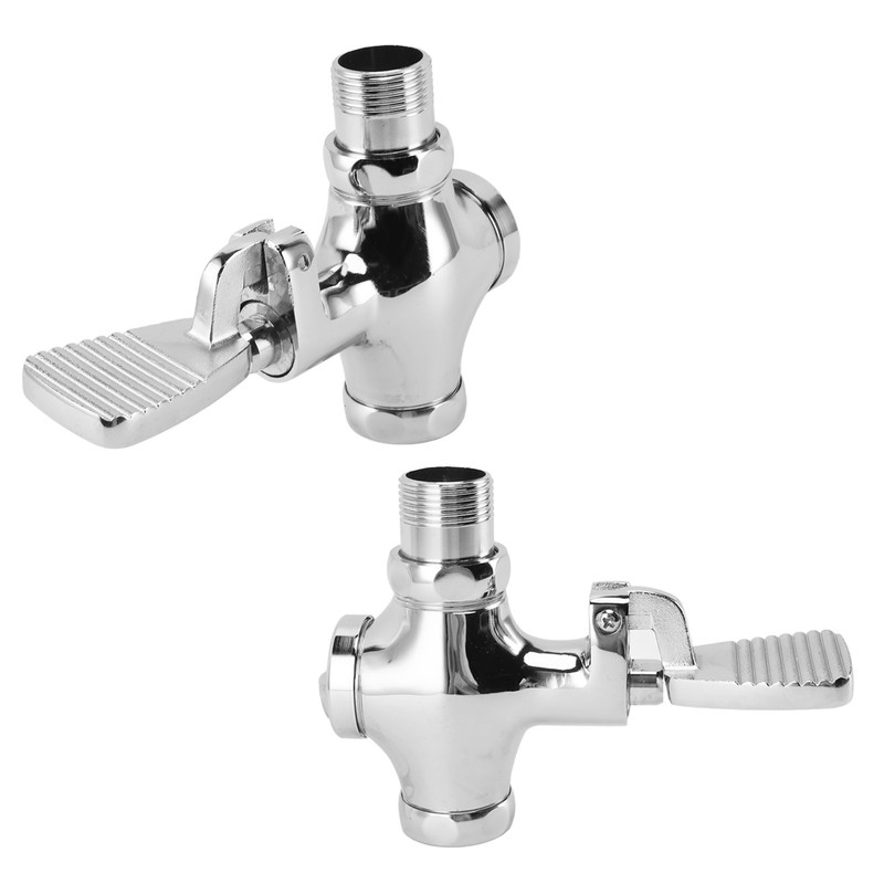 Toilet Foot Pedal Flush Valve Brass Non Slip Easy To