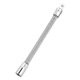Flexible Extension Bar Shaft Bit Holder Connecting Link 3/8” Bendable Elastic Socket Sleeve Head Post Alloy Universal Soft Shaft Ratchet Wrench Spring Extension Rod (200mm)