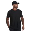 3 Pack, Men's Active Quick Dry Crew Neck T-Shirt, Black,