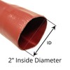 Gloxco 2" Red Heavy Duty Lay Flat Hose for Discharge