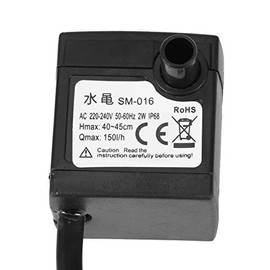Estink Bomba de Agua Sumergible, Mini Bomba de Motor Ultra silenciosa con 2 ventosas para Acuario, pecera, Estanque, Fuente, hidroponía, hidroponía SM-016