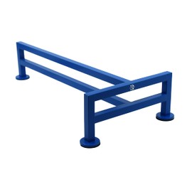 Teak Tuning Fence Style, T-Shaped Fingerboard Rail, 12" - Custom Designed Premium Solid Steel, Matte Powder Coated Finish in Cobalt Blue - Superior Non-Slip Foam Feet