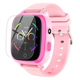 cjc 4G Smart Watch for Kids with GPS Tracker, Texting and Calling, Kids Watch for Ages 4-12 - Includes 2 Way Call, Video Call, Chat, SOS Alerts, App - Fun & Educational Birthday Gift Idea (Pink)