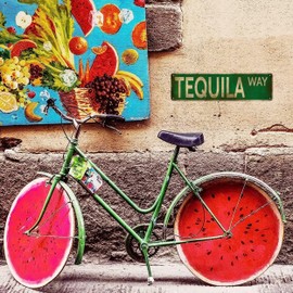 Tequila Way Metal Tin Sign (4''x16''), Novelty Street Sign, Home Decor, Room Decor, Wall Decor, Restaurant Decor, Bar Decor, Cafe Decor, Garage Decor, Farmhouse Decor Easter Gift