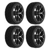 4Pcs Rubber Tires Aluminum Alloy Exquisite Simple Installation Tyres for