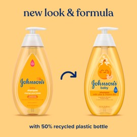 Johnson's Baby Shampoo with Aloe Vera & Vitamin B5, Tear Free, Newborn Essentials, No added Parabens & Sulfates, Hypoallergenic, Baby Essentials, 20.3 fl. oz
